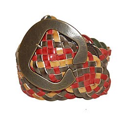 Linea Pelle Multi-colored Multi-braid Women's Belt