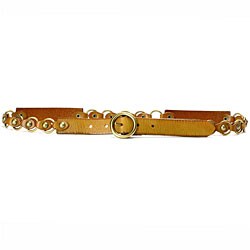 Linea Pelle Women's Skinny Belt with Rings