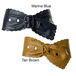 Linea Pelle Women's Soft Sash Perforated Belt