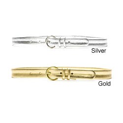 Linea Pelle Women's Skinny Metallic Leather Belt