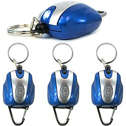 Retractable Key Ring LED Lights with Belt (Set of 3)