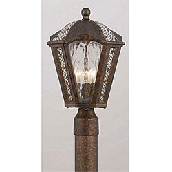 Mosaic Bronze Tortoise Shell Outdoor Post Light