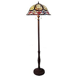Tiffany-style Victorian Design Bronze Finish Floor Lamp