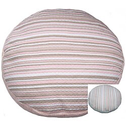 Addison Stripe Round Quilted Pet Bed