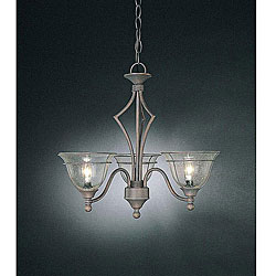 Copper Patina 3-light Chandelier