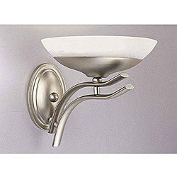 Halogen Brushed Steel Finish Wall Sconce