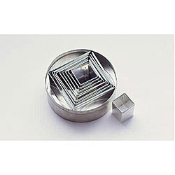 Paderno Square Plain 6-piece Dough Cutter Set