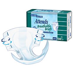 Attends Extra Absorbent Breathable Briefs, Regular (Case of 72)