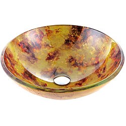 Kraus Amber Tempered Glass Vessel Sink