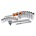 1/4-inch Drive 21-piece Metric Socket Set