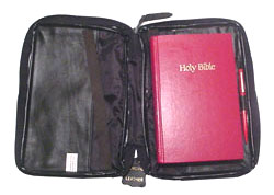 Black Leather Large Bible Case