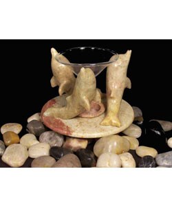 Dolphin Soapstone Aromatherapy Oil Burner (India)