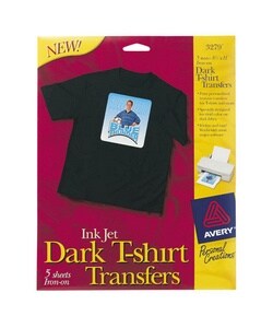 Avery Dark T-Shirt Iron-On Transfers (pack of 5)
