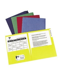 2-Pocket Folder, Extended Edge, Letter-Size, 10/PK, Blue (Pack of 10)