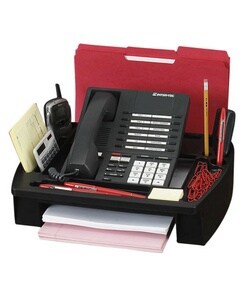 Telephone Stand And Organizer, Fits All Phones, Black