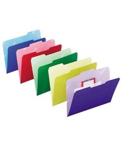 File Folders, Letter, 1/3 Tab Cut, Assorted (Pack of 30)