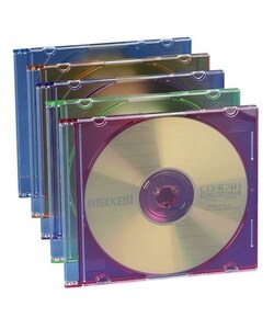 CD/DVD Slim Jewel Case, Black/Clear (Pack of 25)