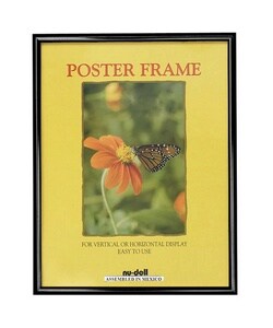 Metal Poster Frame, Plastic Face, 24''x36'', Gold Frame