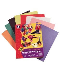 Economy Construction Paper, 200 Sht, 9''x 12'', Assorted (Pad of 200)
