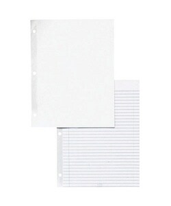 Reinforced Filler Paper, White (Pack of 100 sheets)