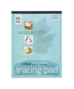 Art Street Tracing Pad, Transparent, Bleed Proof, 9''x12'' (Pad)