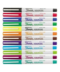 Sharpie Assorted Color Ultra-Fine Point Markers (pack of 12)