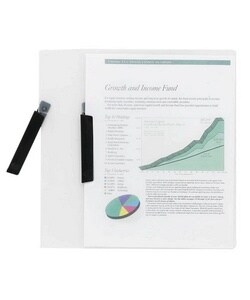 Swing Grip Report Cover, 30 Sht Capacity, 11''x8-1/2'', Clear