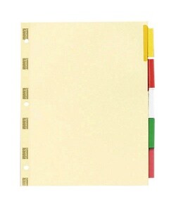 3 Ring Indexes, 5 Tabs, 11''x8-1/2'', Clear (Set)