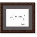 Picasso The Dog, Drawing on Paper Framed Print
