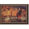 Pascal Bueno Ruby Sails Framed Canvas Art