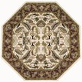 Hand-tufted Beige Wool Rug (6' Octagon)