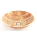 Fontaine Honey Onyx Marble Vessel Sink with Drain