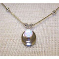 Handcrafted Glistening White Opal Pendant (India)