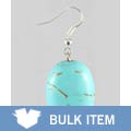 Turquoise Earrings with Oval Shaped Beads (Case of 2)