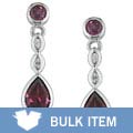 10k White Gold DiamondRhodolite Teardrop Earrings (Case of 2)