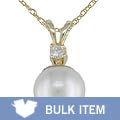 14k Gold Cultured Akoya Pearl Diamond Pendant (Case of 3)