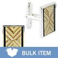 Sterling Silver Wood Cufflinks (Case of 3)