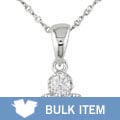 14k Gold 1/4ct TDW Diamond Triangle Pendant (Case of 2)