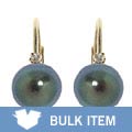 Black Cultured Freshwater Pearl & Diamond Earrings (Case of 6)