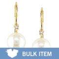 14k Gold Diamond Cultured Akoya Pearl Earrings (Case of 6)
