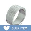 Steel Etched Tribal Design Ring (Case of 5)