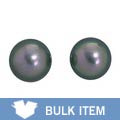 Black Akoya Cultured Pearl Stud Earrings (6-6.5 mm) (Case of 5)