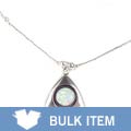 Handcrafted Sparkling White Opal Pendant (Case of 2)
