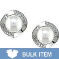 14k Gold 1/10ct TDW Diamond FW Pearl Earrings (Case of 3)