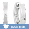 Sterling Silver Diamond Hoop Earrings (Case of 6)