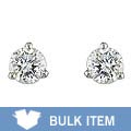 Platinum 1/2ct TDW Round Diamond Stud Earrings (Case of 2)