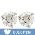 Platinum 1/4ct TDW Diamond Solitaire Earrings (Case of 3)