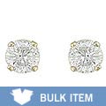 14k Gold 1/3ct TDW Round Diamond Stud Earrings (Case of 3)
