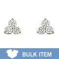 14k Gold 1/2ct TDW Diamond Three-stone Earrings (Case of 3)