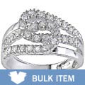 14k White Gold 1/3ct TDW Diamond Knot Ring (Case of 3)